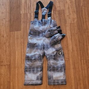 Obermeyer Black and Gray Kids Overalls